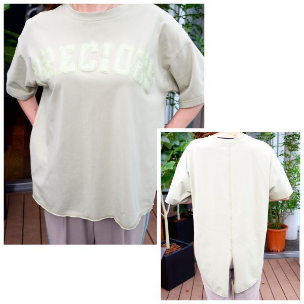TOPS：オーバーsizeTシャツ(グリーン)