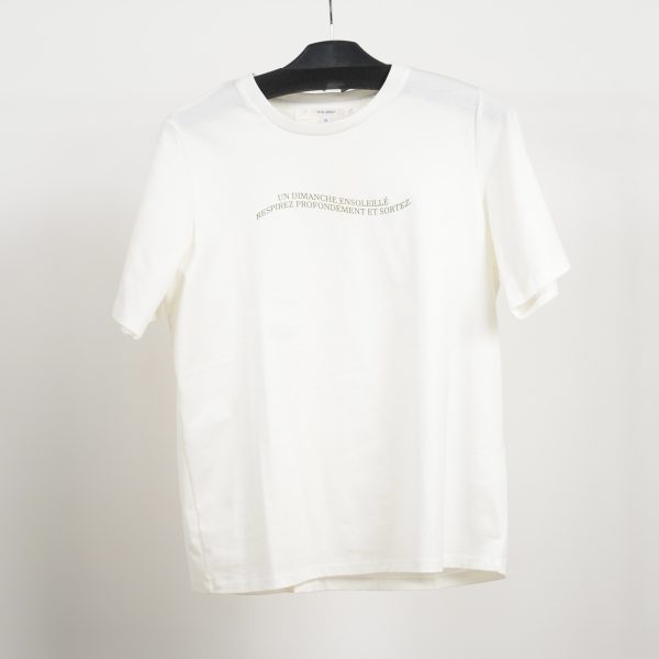 TOPS：白色のTシャツ　（丸首）　K-168